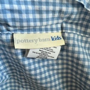 PBKids Light Blue Gingham Twin Duvet Cover